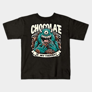 Chocolate Addict Therapy Monster Kids T-Shirt